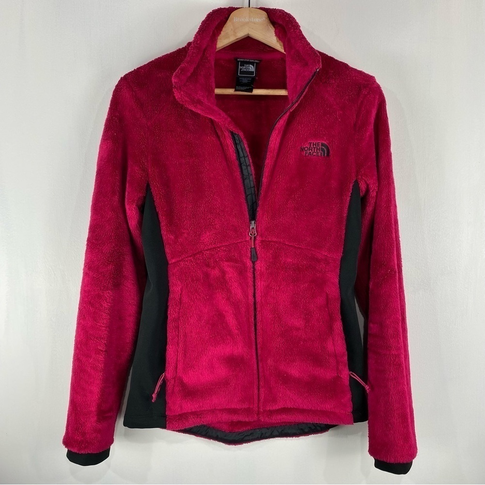 The North Face Women's Fuzzy Fur Full Zip Up Winter Coat Jacket Pink Size Small